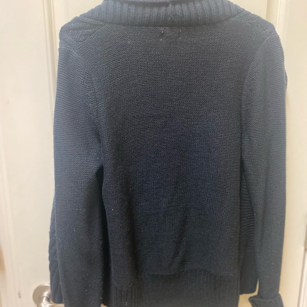 Massimo Black and Tan Cardigan Sweaters Shawl Collar - Picture 4 of 10